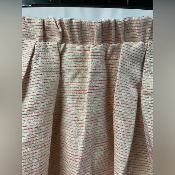 Aritzia Talula Striped Shimmer Pleated Flair Mini Skirt Womens 2 Elasticic Waist - Picture 3 of 11